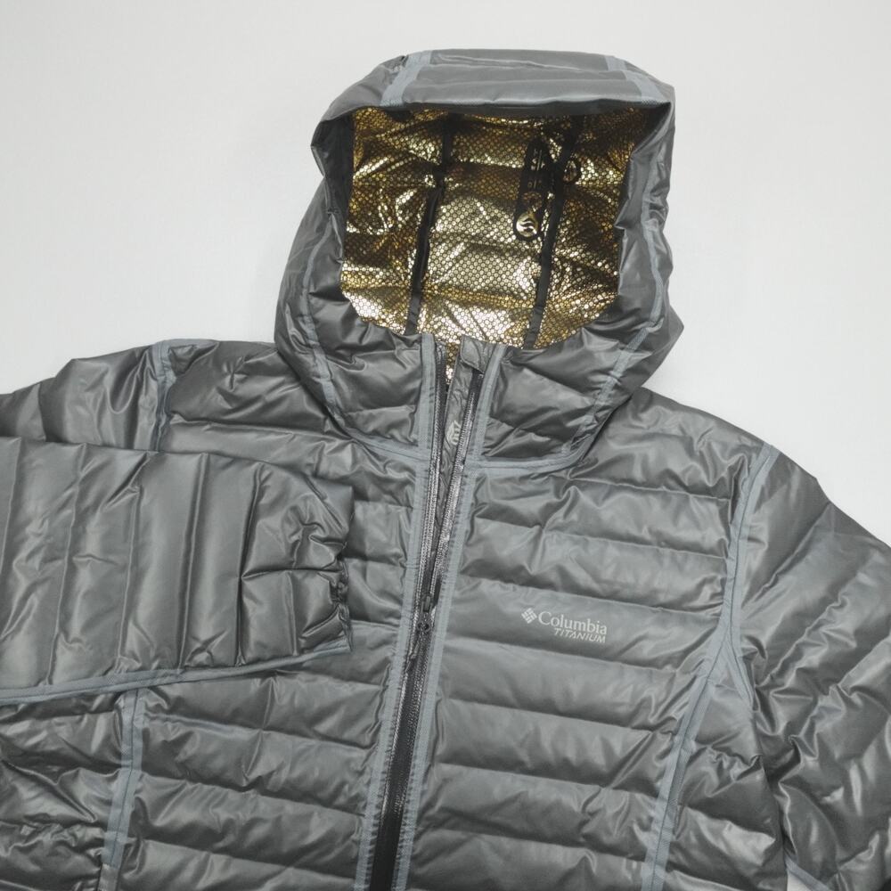 Columbia Thunder Bay Down Jacket Women's Size XL Titanium OutDry Extreme 700
